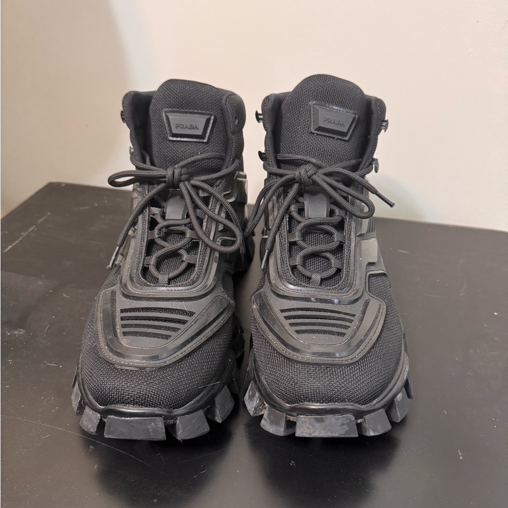 Prada Black Rugged Sneakers